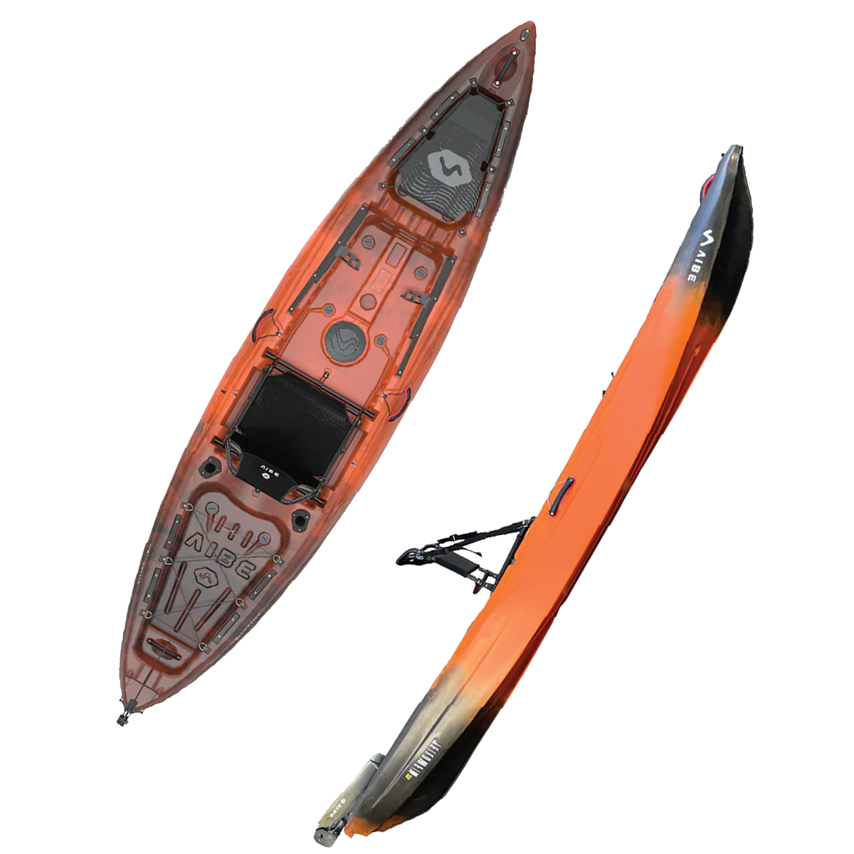 Vibe Yellowfin 100 Sit On Top Angler Fishing Kayak Wildfire